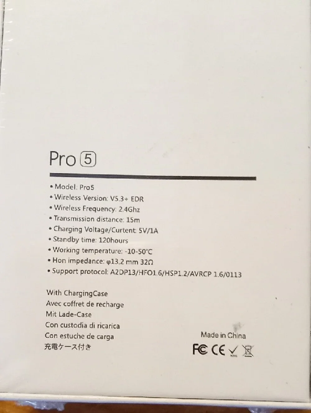 Pro 5 Wireless Earbuds – White